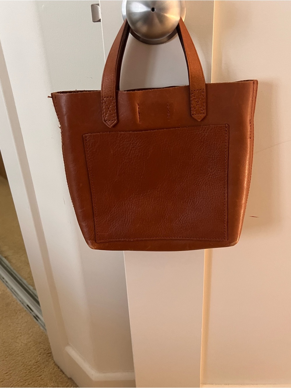 Madewell Small Transport Tote Brown Leather - Everyday Women’s Handbag